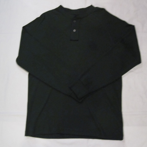 バナナリパブリック / １ポイント刺繍ヘンリーネックロングＴシャツ