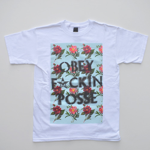 OBEY （オベイ） フロントプリント半袖Tシャツ　ホワイト