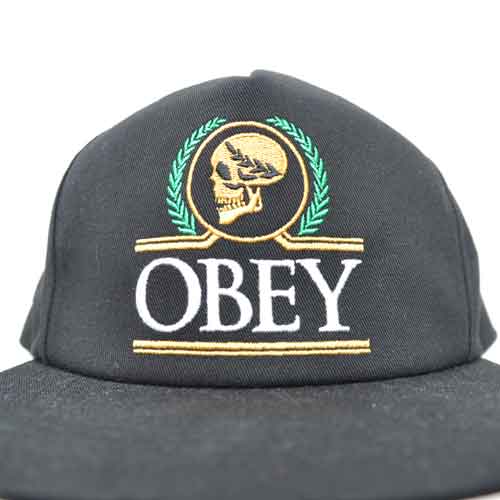 OBEY/オベイ  スナップバック ブラック-3
