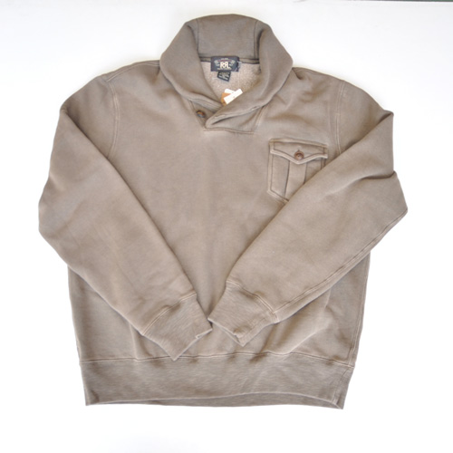 RRL /ダブルアールエル ショールカラービンテージスウェット ブラウン