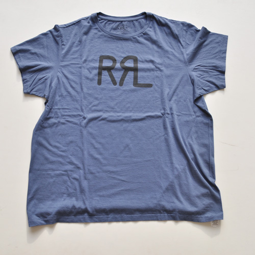 RRL/ダブルアールエル 半袖フロントロゴTシャツ ネイビー