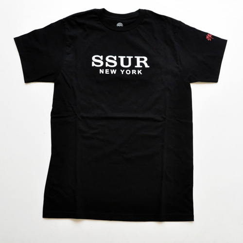 SSUR /サー フロントロゴプリントTシャツ ブラック