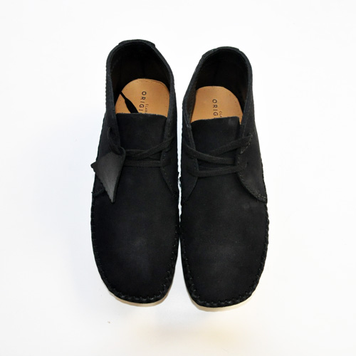 clarks originals weaver shoes black suede