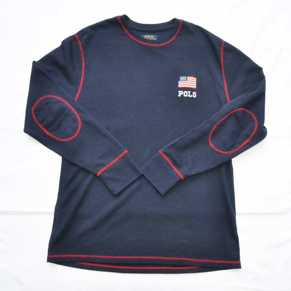 POLO RALPH LAUREN/ポロラルフローレン 星条旗刺繍 サーマルLONG SLEEVE T-SHIRTS