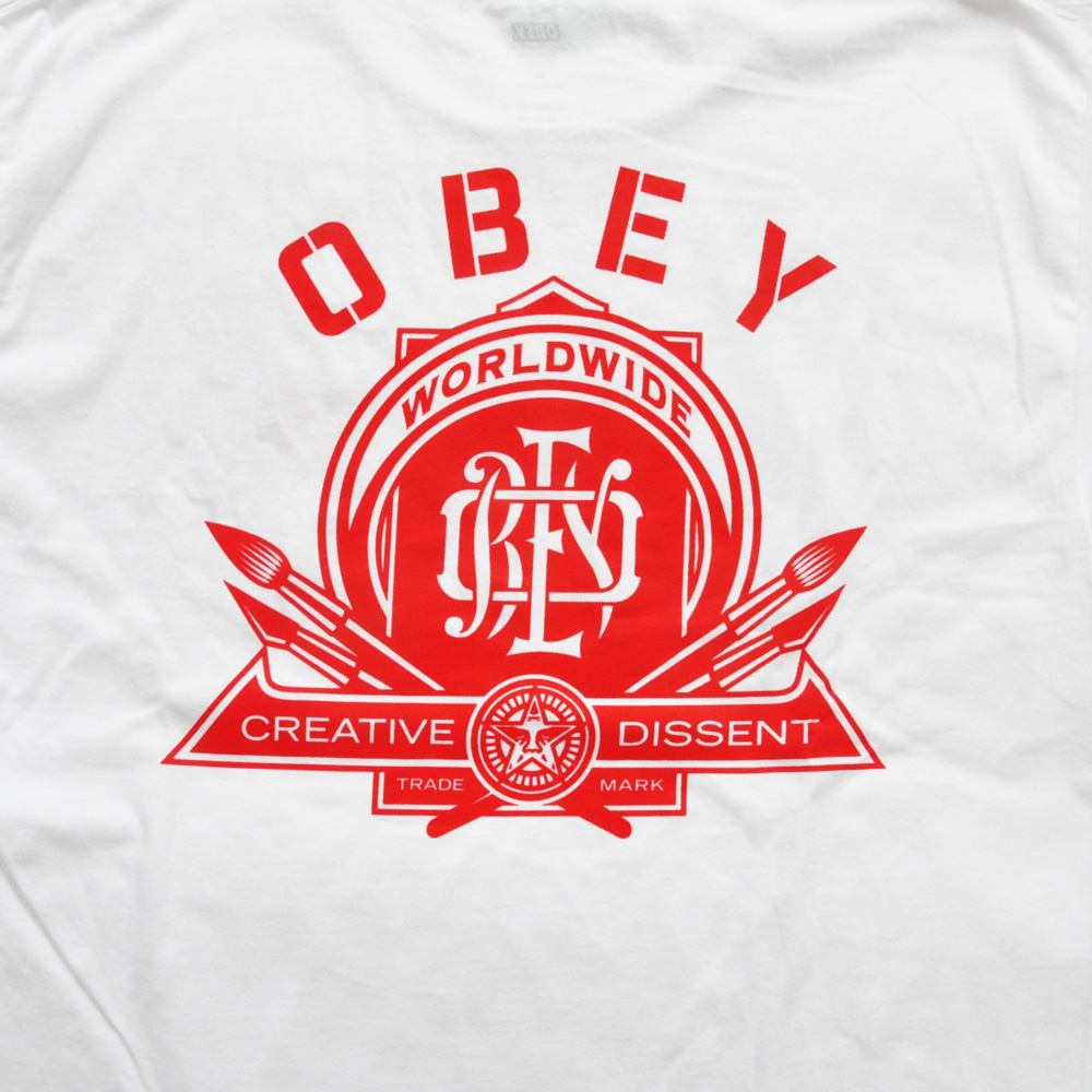 OBEY/オベイ CREATIVE DISSENT 半袖Tシャツ ホワイト M-3
