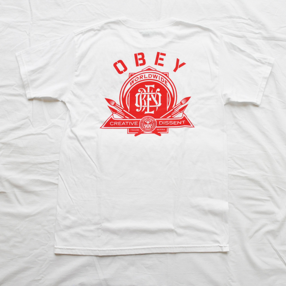 Obey オベイ Creative Dissent 半袖tシャツ ホワイト M Tunnel Store 大阪アメリカ村のストリートスタイルのセレクトショップ