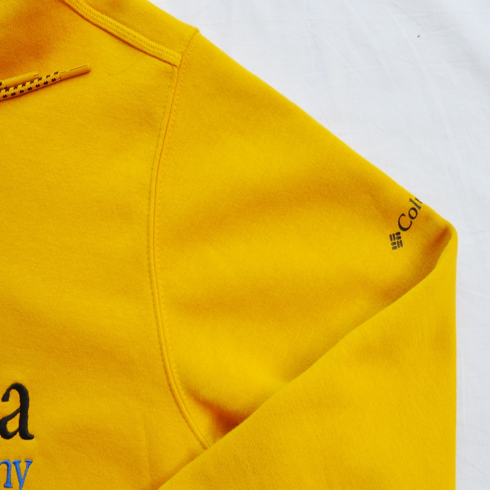 COLUMBIA/コロンビア EMBROIDERY COLUMBIA LOGO PULL OVER SWEAT HOODIE MUSTARD COLOR BIG SIZE-6