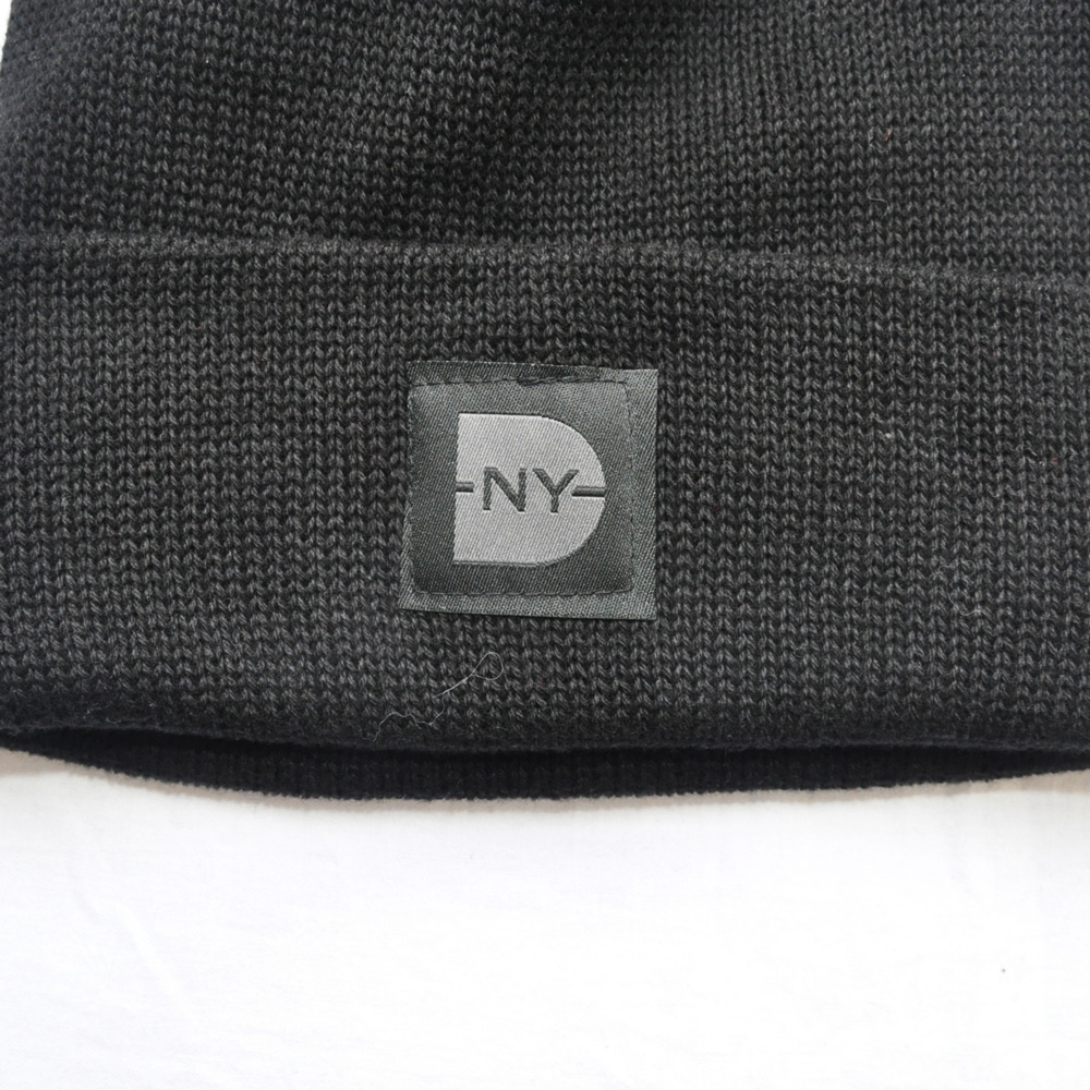 DAVE’S NEW YORK/デイヴス ニューヨーク DAVE’S NEW YORK ICONIC LOGO COTTON KNIT BEANIE BLACK