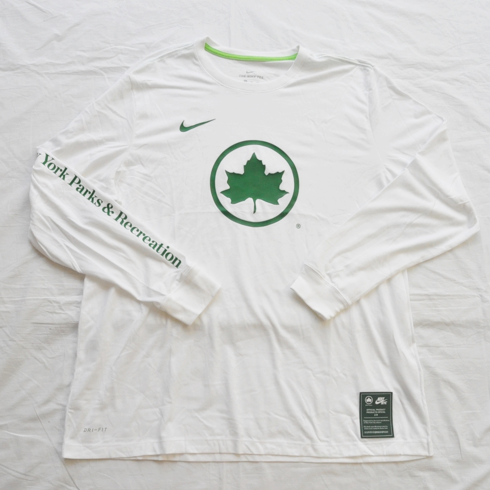 NIKE/ナイキ NYC PARKS×NIKE LONG SLEEVE T-SHIRT WHITE NYC LIMITED BIG SIZE