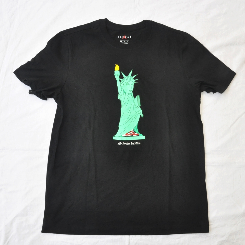 NIKE/ナイキ AIR JORDAN STATUE OF LIBERTY CHARACTER NEW YORK CITY T-SHIRT BLACK S～XXL