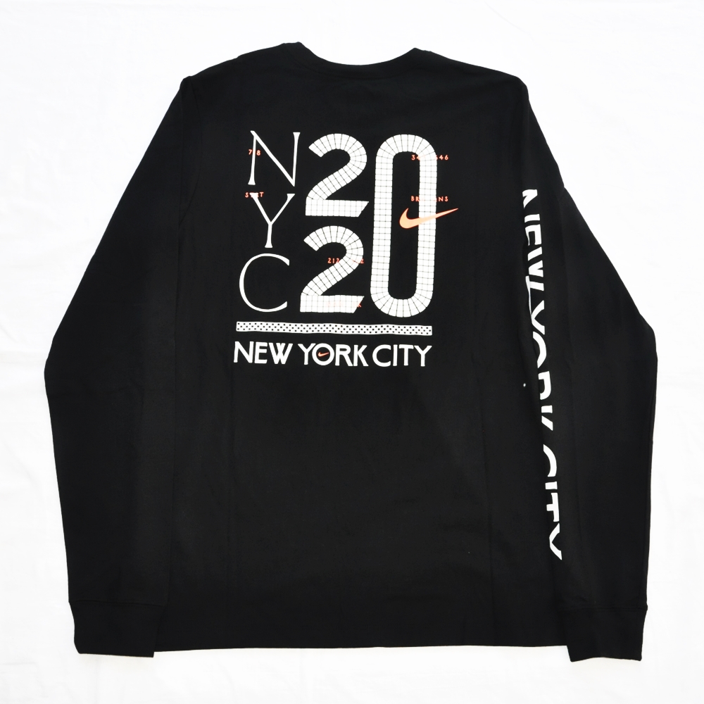 NIKE/ナイキ 5 BOROUGH NYC CITY 20 LONG SLEEVE T-SHIRT  BLACK NYC LIMITED S~XL | ストリートスタイルのセレクトストア | TUNNEL STORE - トンネルストア