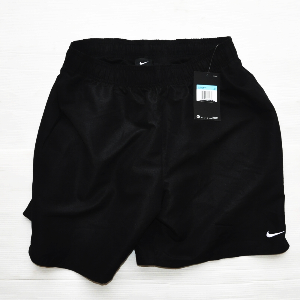 NIKE/ナイキ ONE POINT SWOOSH LOGO SOLID SWIM SHORTS BLACK