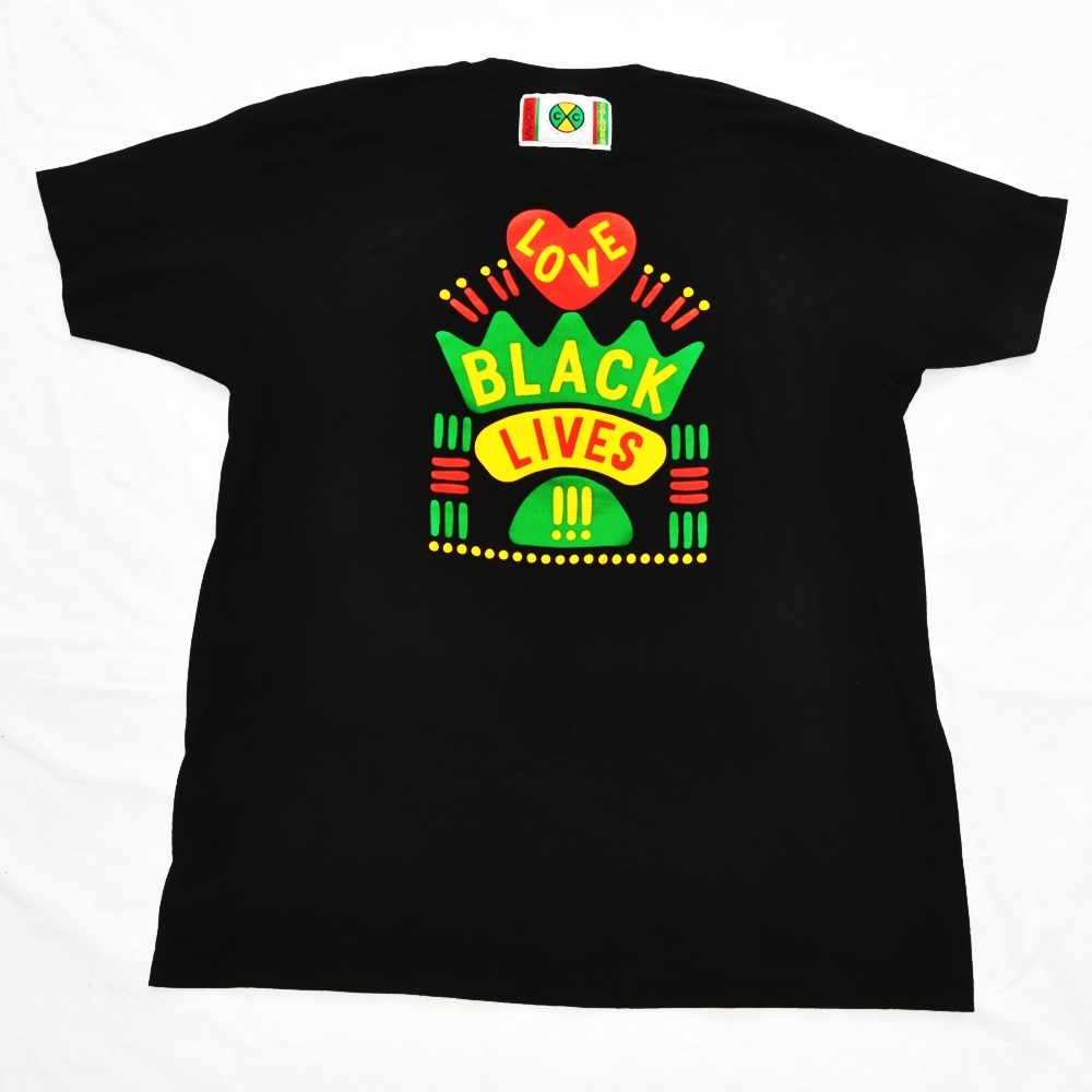 CROSS COLOURS/クロスカラーズ LOVE BLACK LIVERS T-SHIRT BLACK BIG SIZE