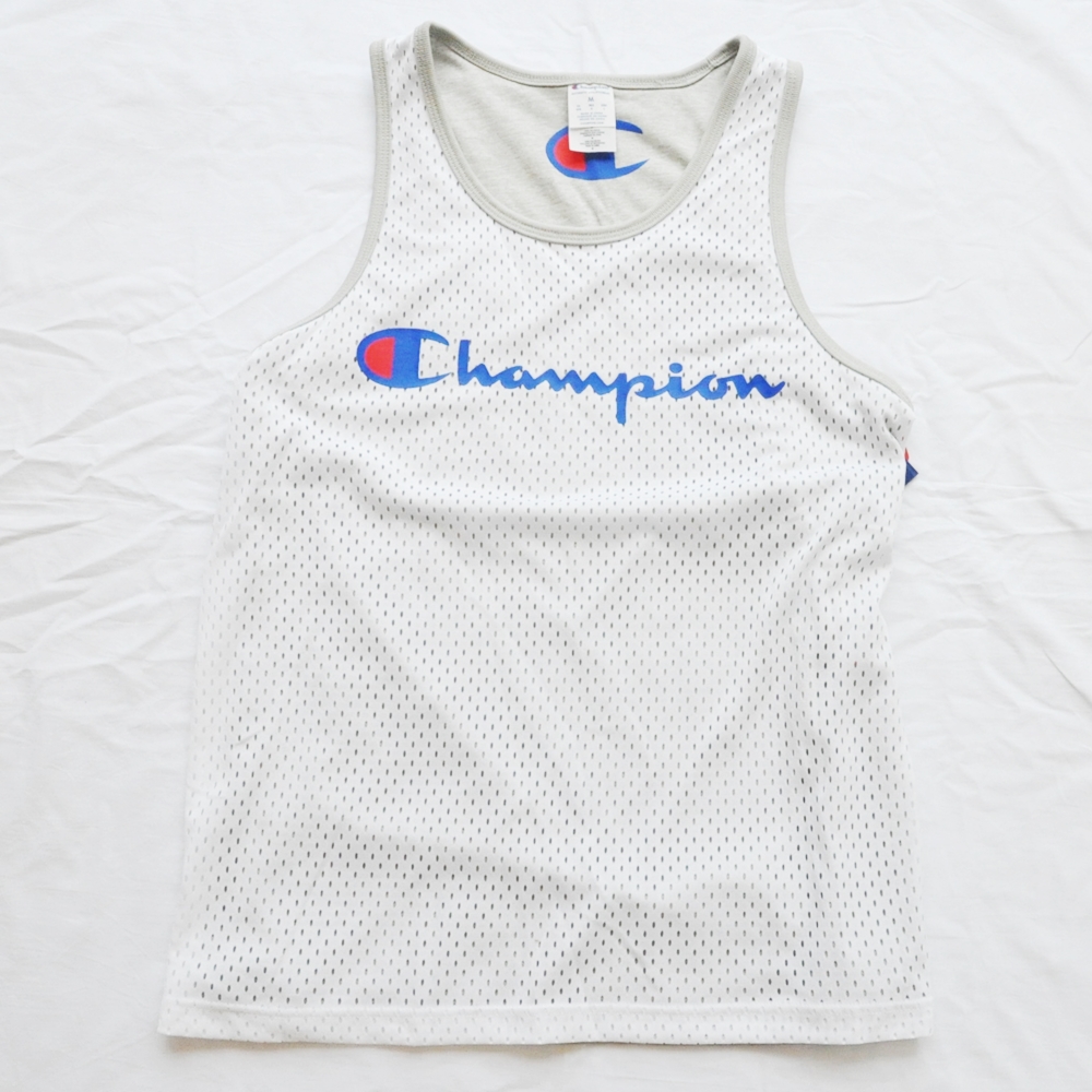 CHAMPION/チャンピオン AUTHENTIC MESH REVERSIBLE TANK TOP WHITE/GRAY