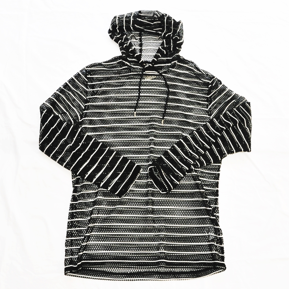 I.N.C INTERNATIONAL CONCEPTS/アイ.エヌ.シー インターナショナル コンセプト BORDER MESH HOOD PULL OVER