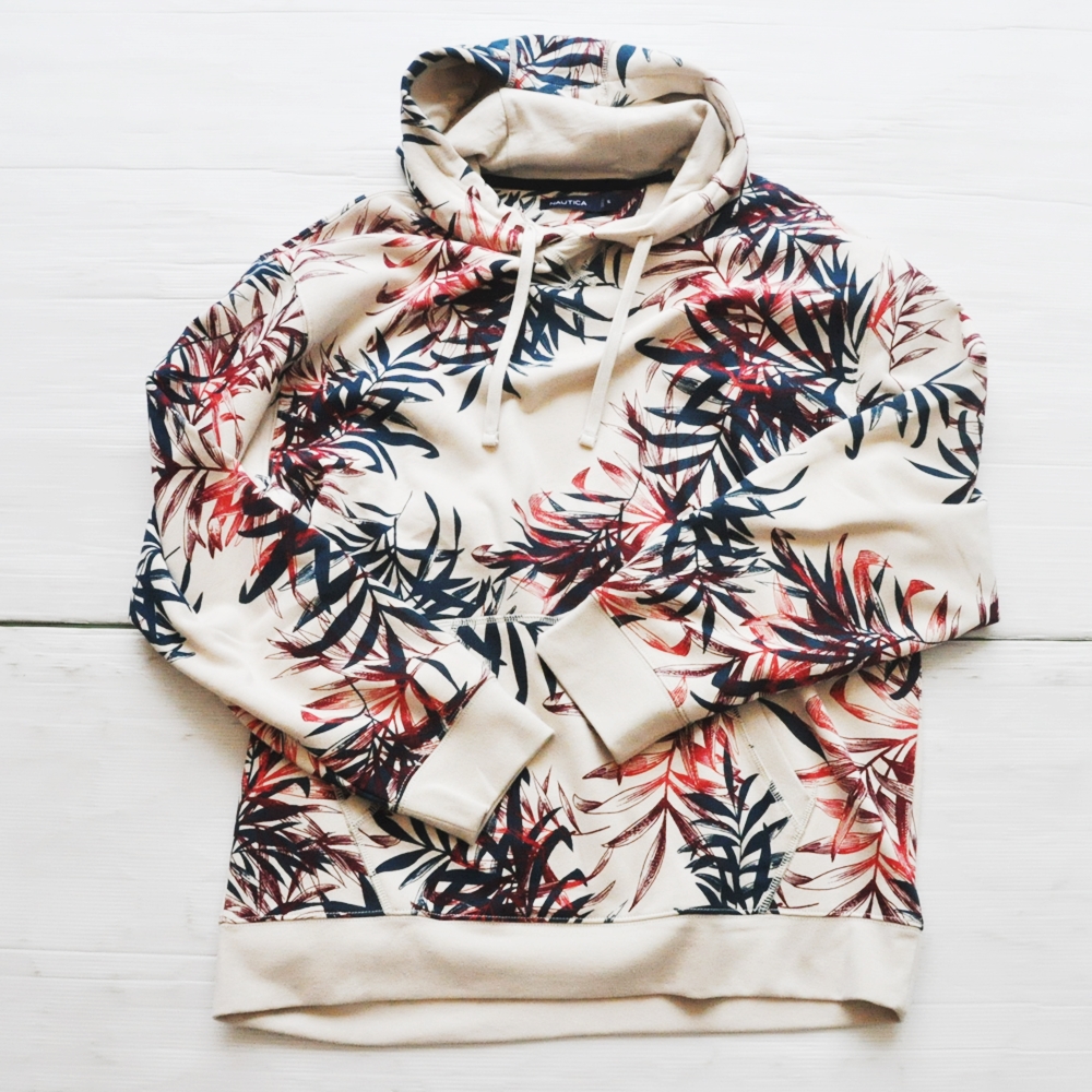 NAUTICA/ノーティカ SAFARI PATTERN PIGMENT PRINT PULL OVER SWEAT HOODIE