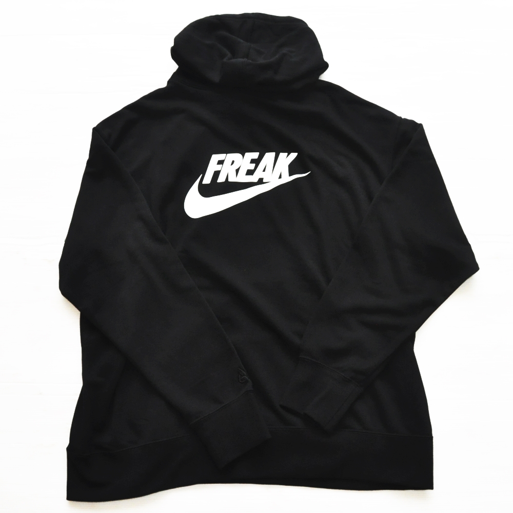 NIKE GIANNIS FREAK LOGO PULL OVER SWEAT HOODIE BLACK BIG SIZE TUNNEL STORE