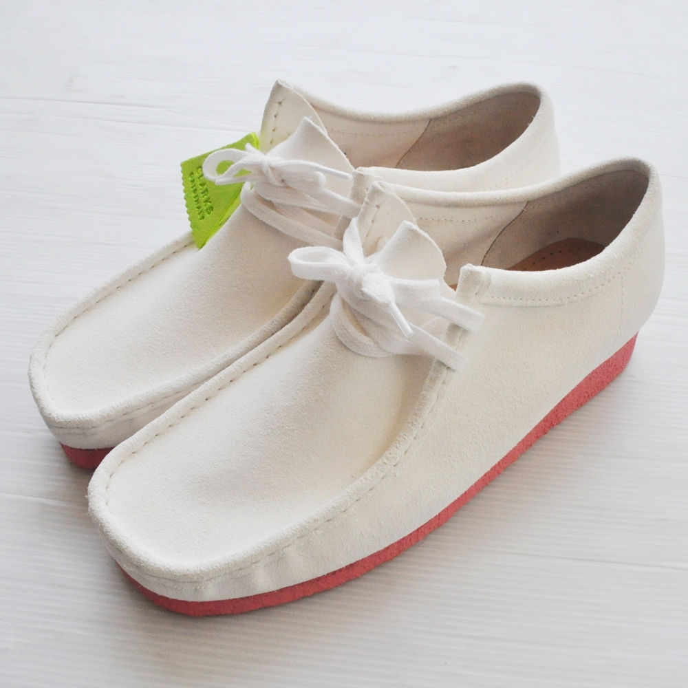 CLARKS ORIGINALS WALLABEE BRIGHT WHITE TUNNEL STORE