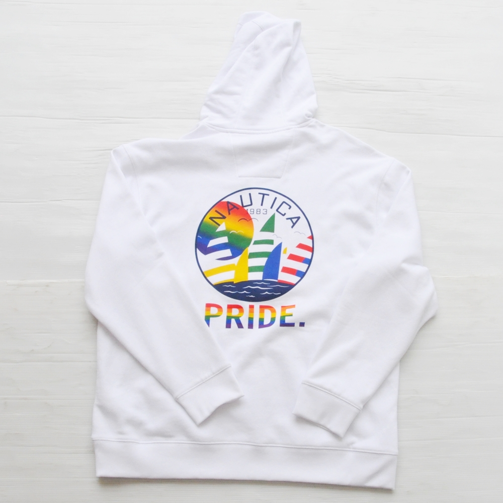 NAUTICA / ノーティカ NAUTICA PRIDE RAINBOW PRINT PULLOVER SWEAT HOODIE BIG SIZE