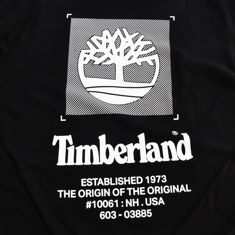 TIMBERLAND / ティンバーランド BACK TIMBERLAND LOGO  LONG SLEEVE T-SHIRT BLACK BIG SIZE-3