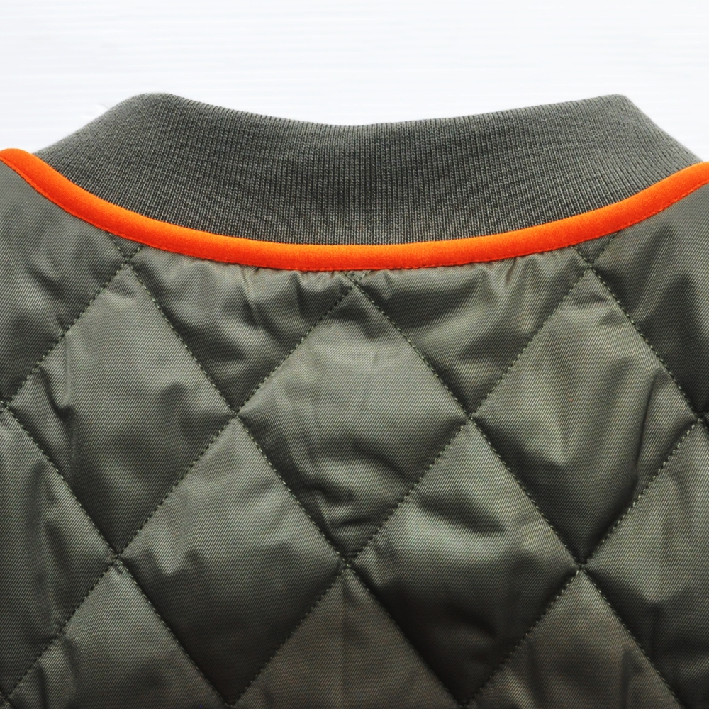 VANS / バンズ 1 POINT No collar QUILITING JACKET OLIVE XS～L-5