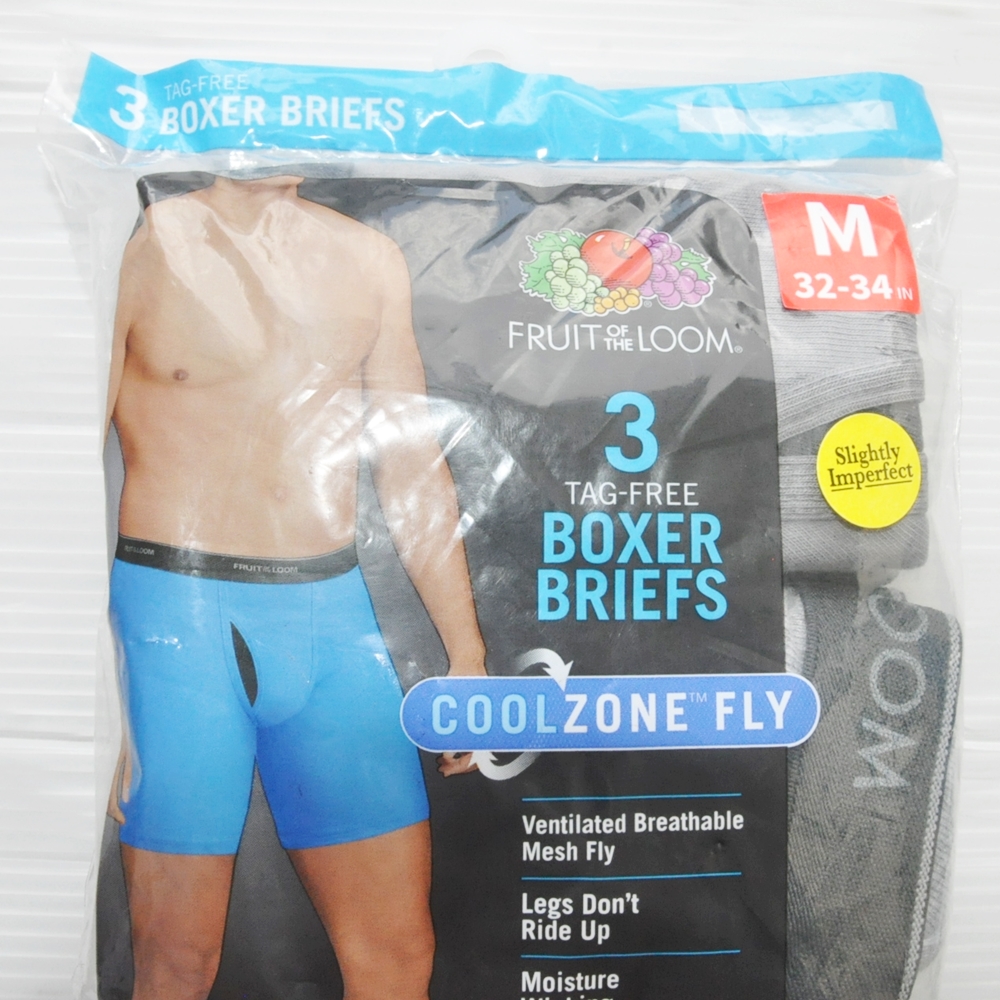FRUIT OF THE LOOM/フルーツオブザルーム 3PACK TAG FREE BOXER BRIEFS COOL ZONE FLY-3