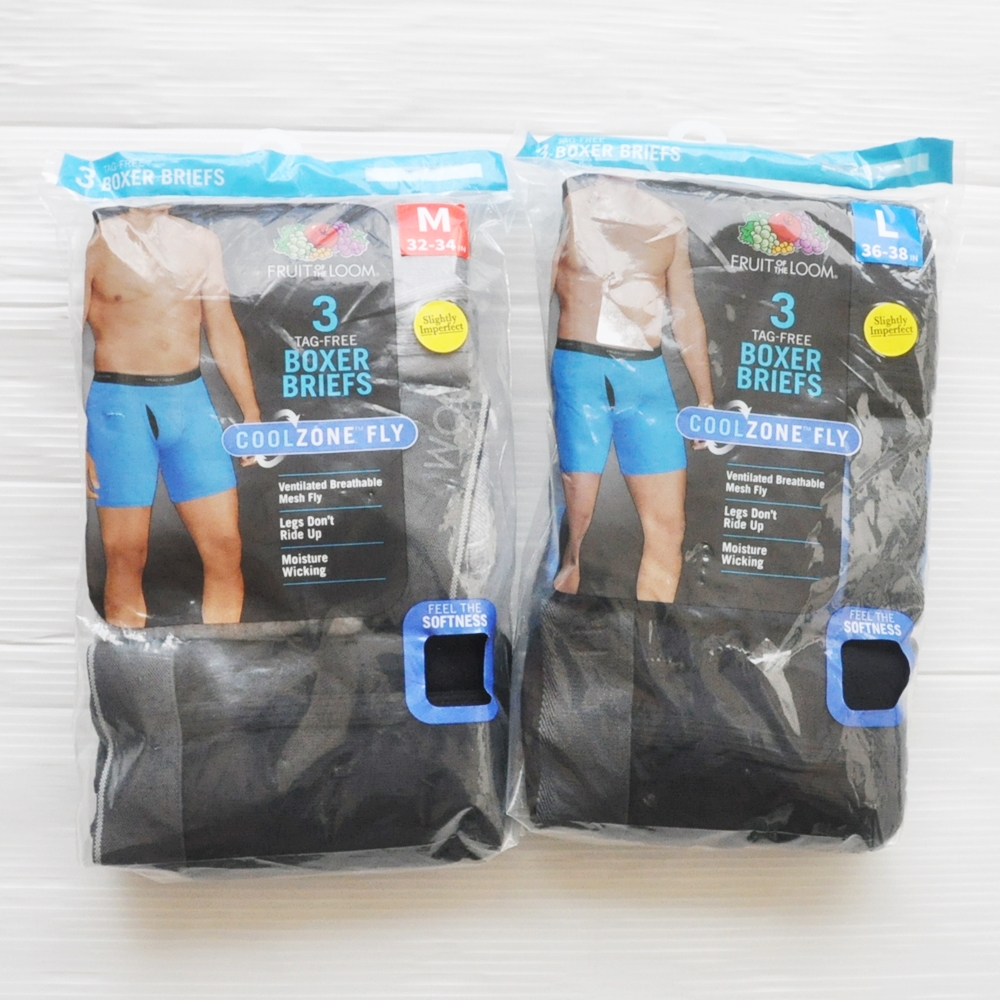 FRUIT OF THE LOOM/フルーツオブザルーム 3PACK TAG FREE BOXER BRIEFS COOL ZONE FLY