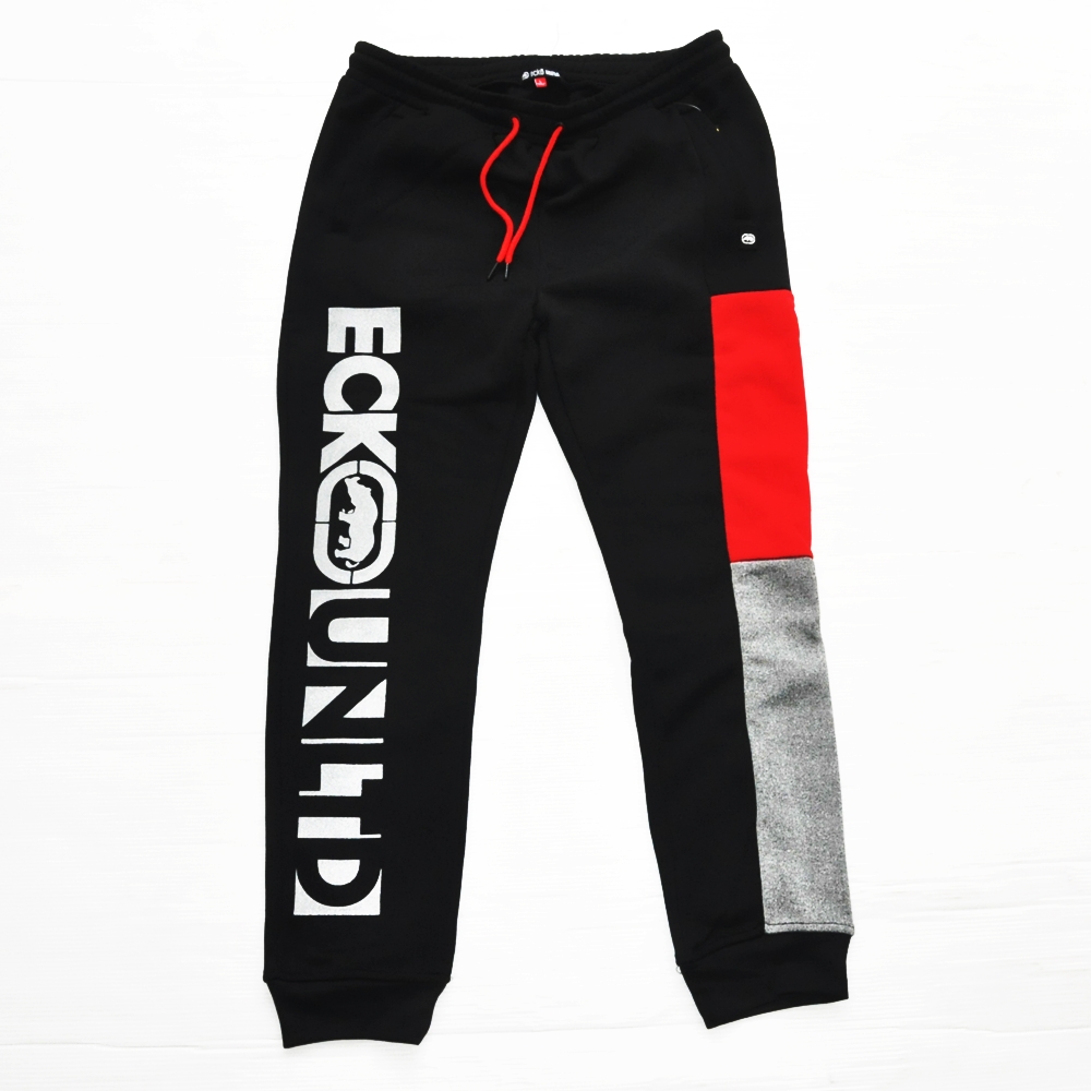 ECKO UNLTD / エコーアンリミテッド ECKO UNLTD PRINT LOGO SWEAT PANTS BLACK