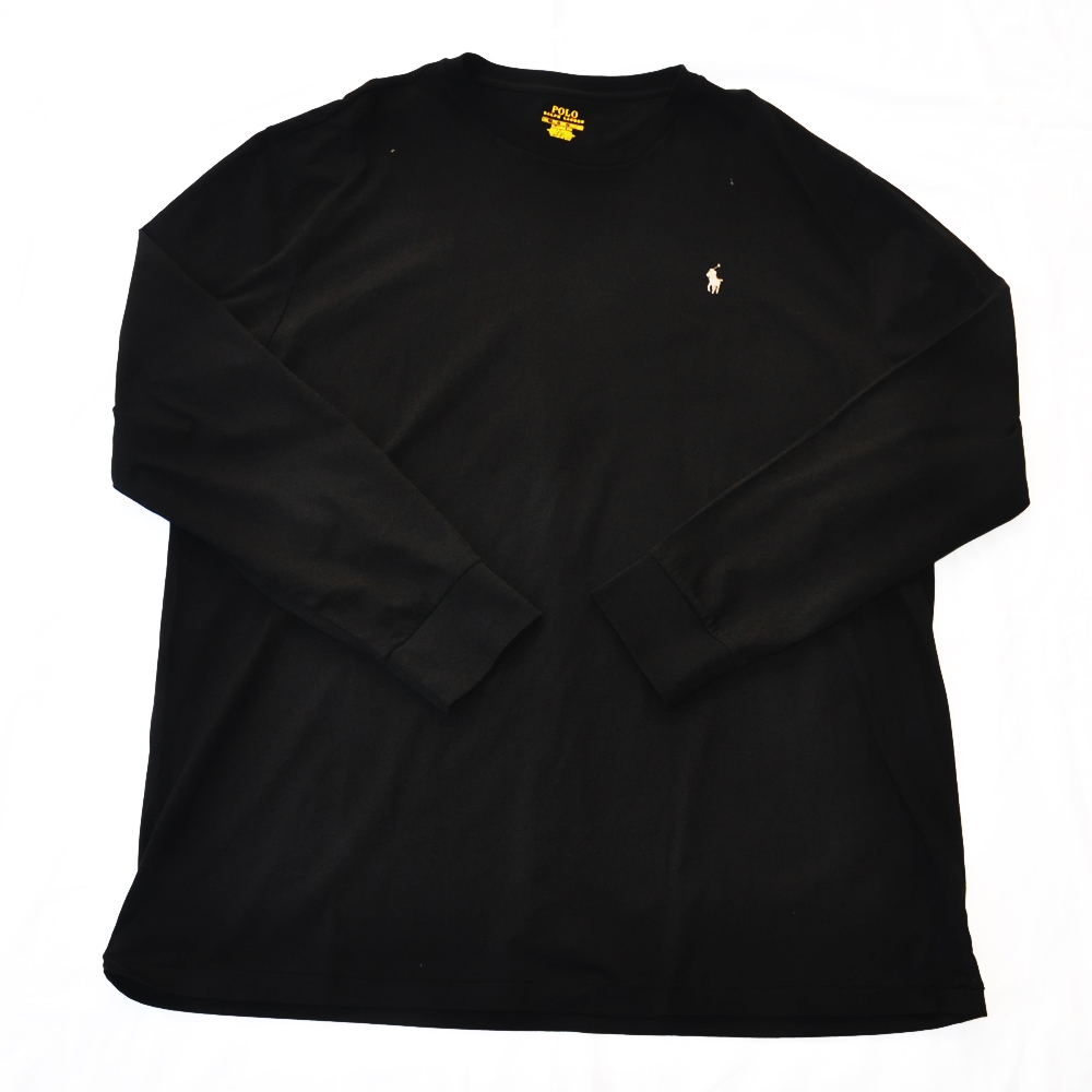 POLO RALPH LAUREN / ポロラルローレン ONE POINT PONY LONG SLEEVE T-SHIRT BLACK BIG SIZE