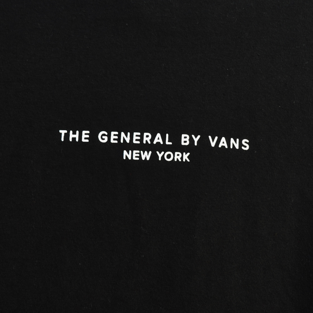 VANS / バンズ THE GENERAL BY VANS NEW YORK LONG SLEEVE T-SHIRT BLACK BIG SIZE USED-3