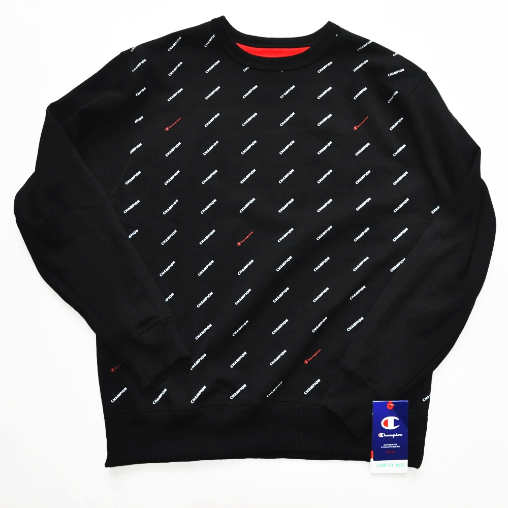 CHAMPION / チャンピオン AUTHENTIC CHAMPION LOGO TOTAL PATTERN CREW NECK SWEAT