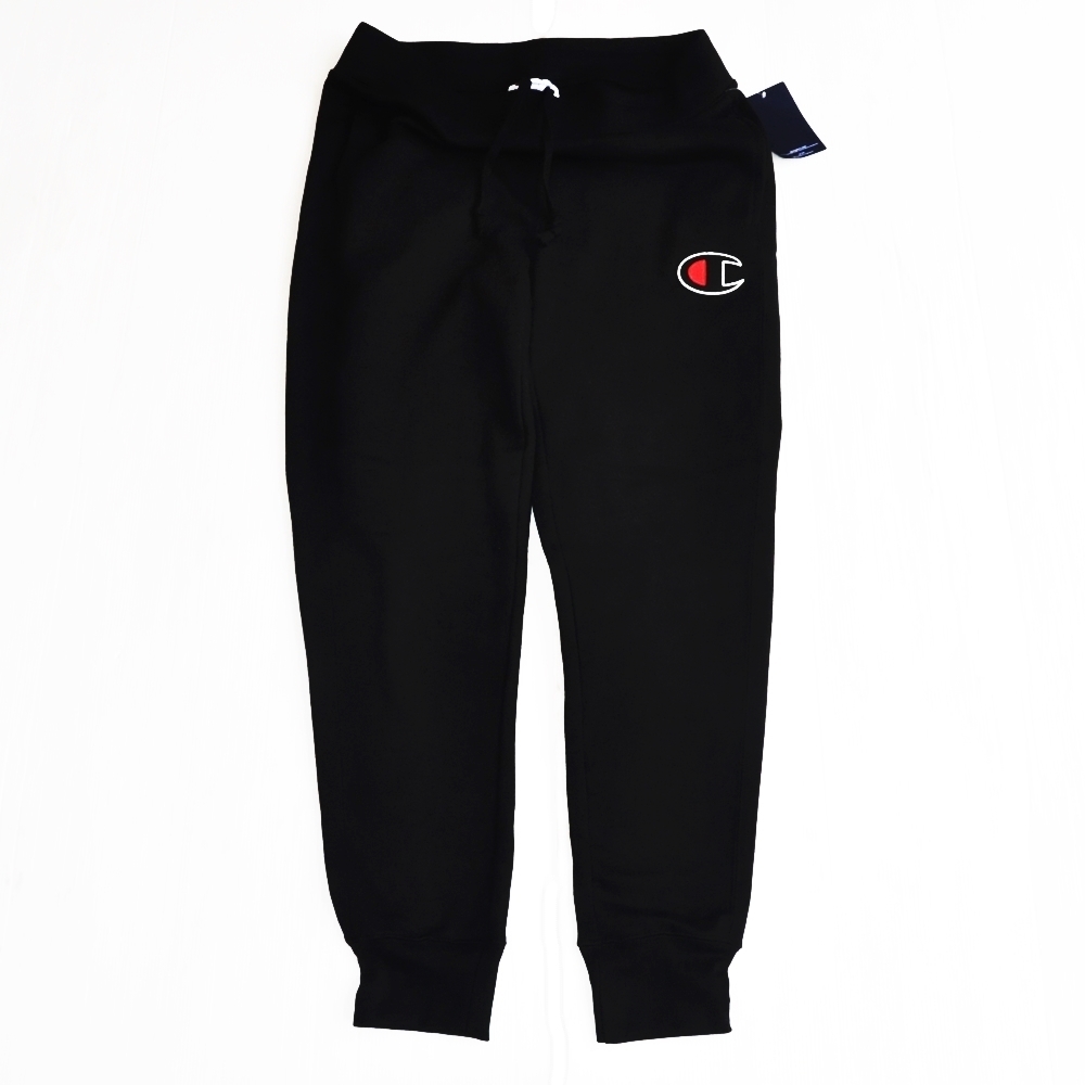 CHAMPION / チャンピオン AUTHENTIC ONE POINT FELT LOGO SWEAT PANTS BLACK