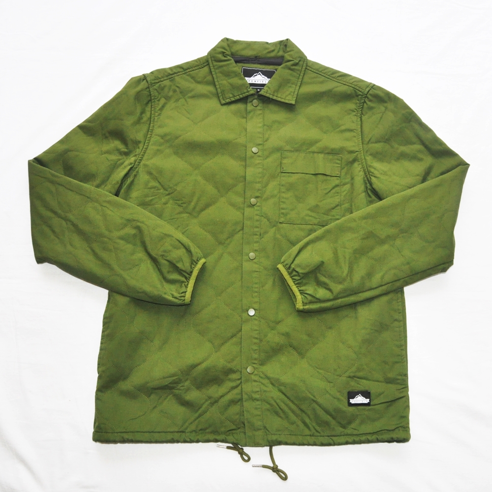 PENFIELD / ペンフィールド QUILTED PATTERN LIGHT COACH JACKET OLIVE GREEN USED