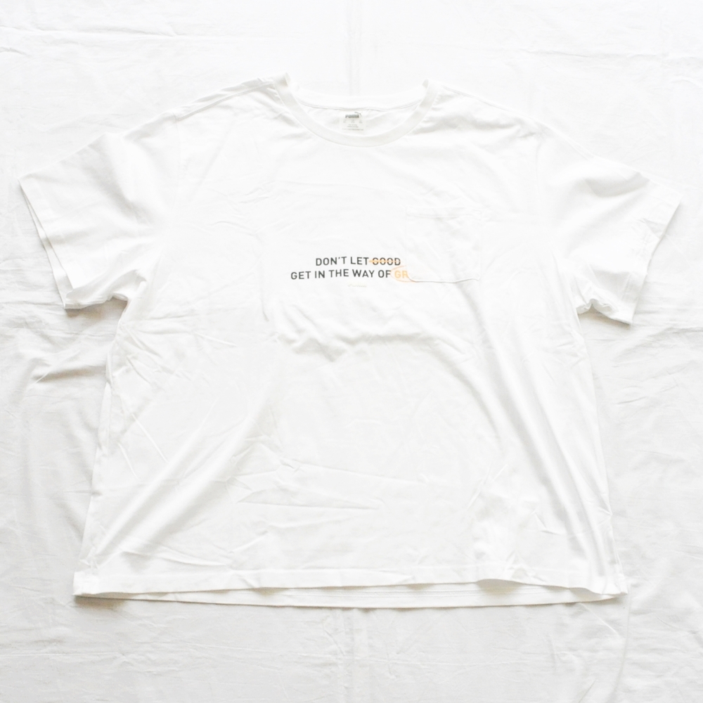 PUMA / プーマ PUMA HOOPS SLOGAN POCKET T-SHIRT WHITE BIG SIZE