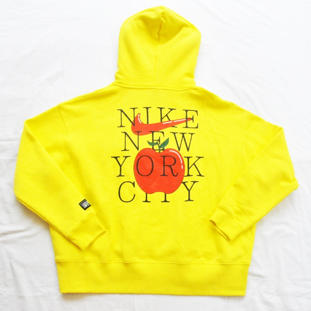 NIKE / ナイキ NYC THE BIG APPLE PULLOVER SWEAT HOODIE NEON YELLOW NYC LIMITED BIG SIZE