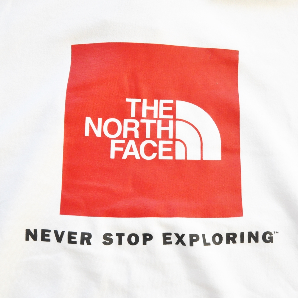 THE NORTH FACE / ザノースフェイス BOX LOGO NEVER STOP EXPLORING PULLOVER SWEAT HOODIE WHITE BIG SIZE-3