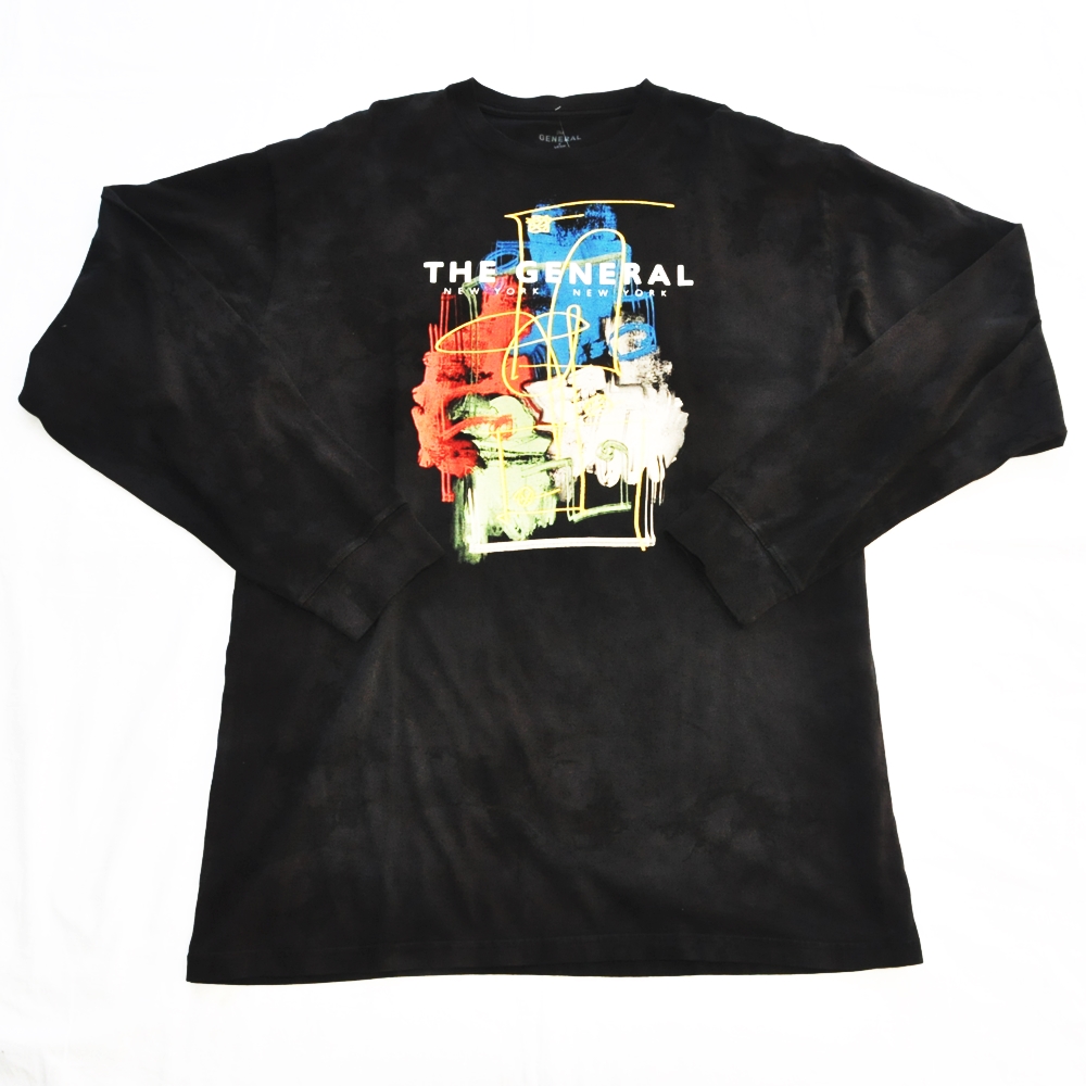 VANS / バンズ THE GENERAL NEW YORK LONG SLEEVE T-SHIRT BLACK BIG SIZE