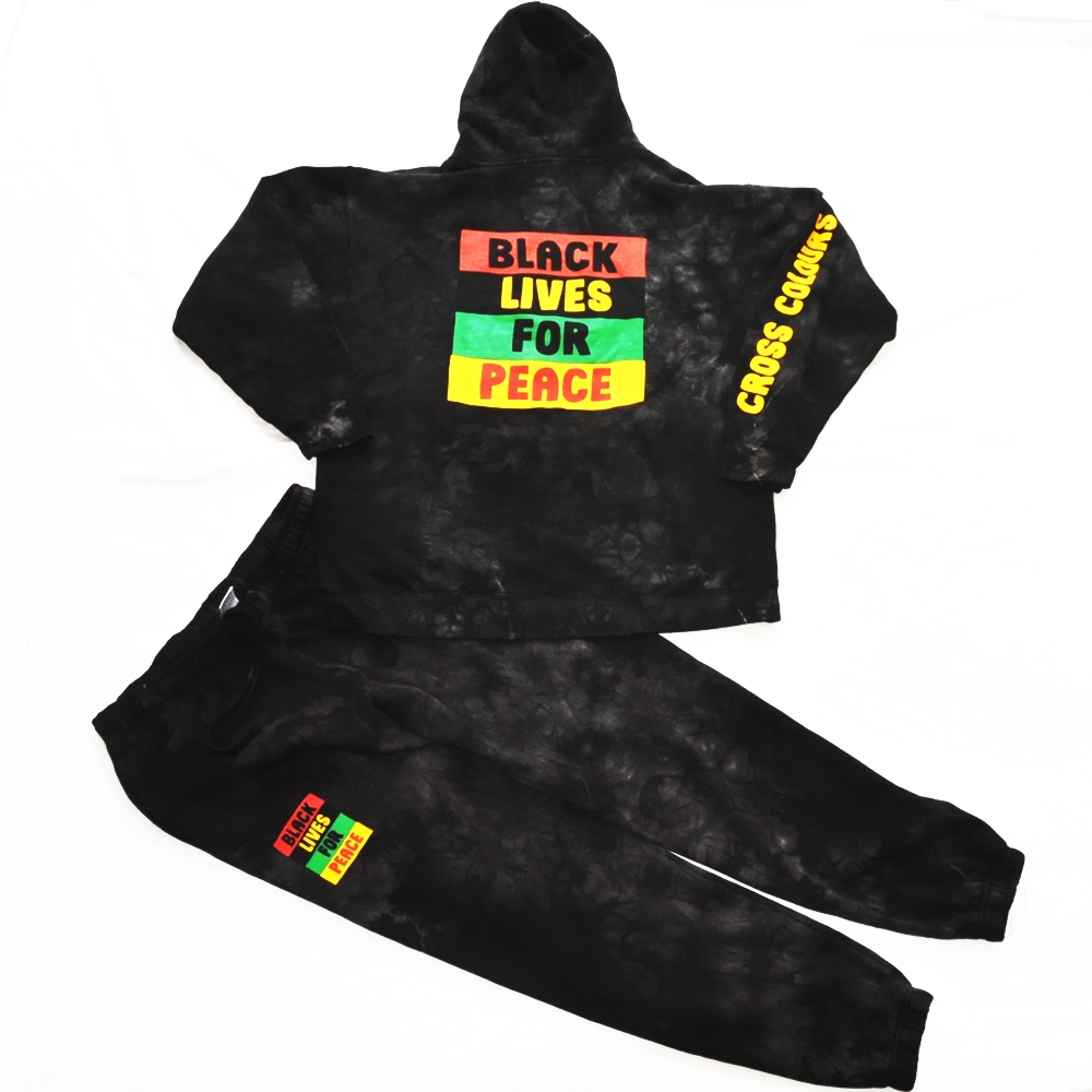 CROSS COLOURS / クロスカラーズ BLACK LIVES FOR PEACE SETUP TIE DYE DYEING BIG SIZE