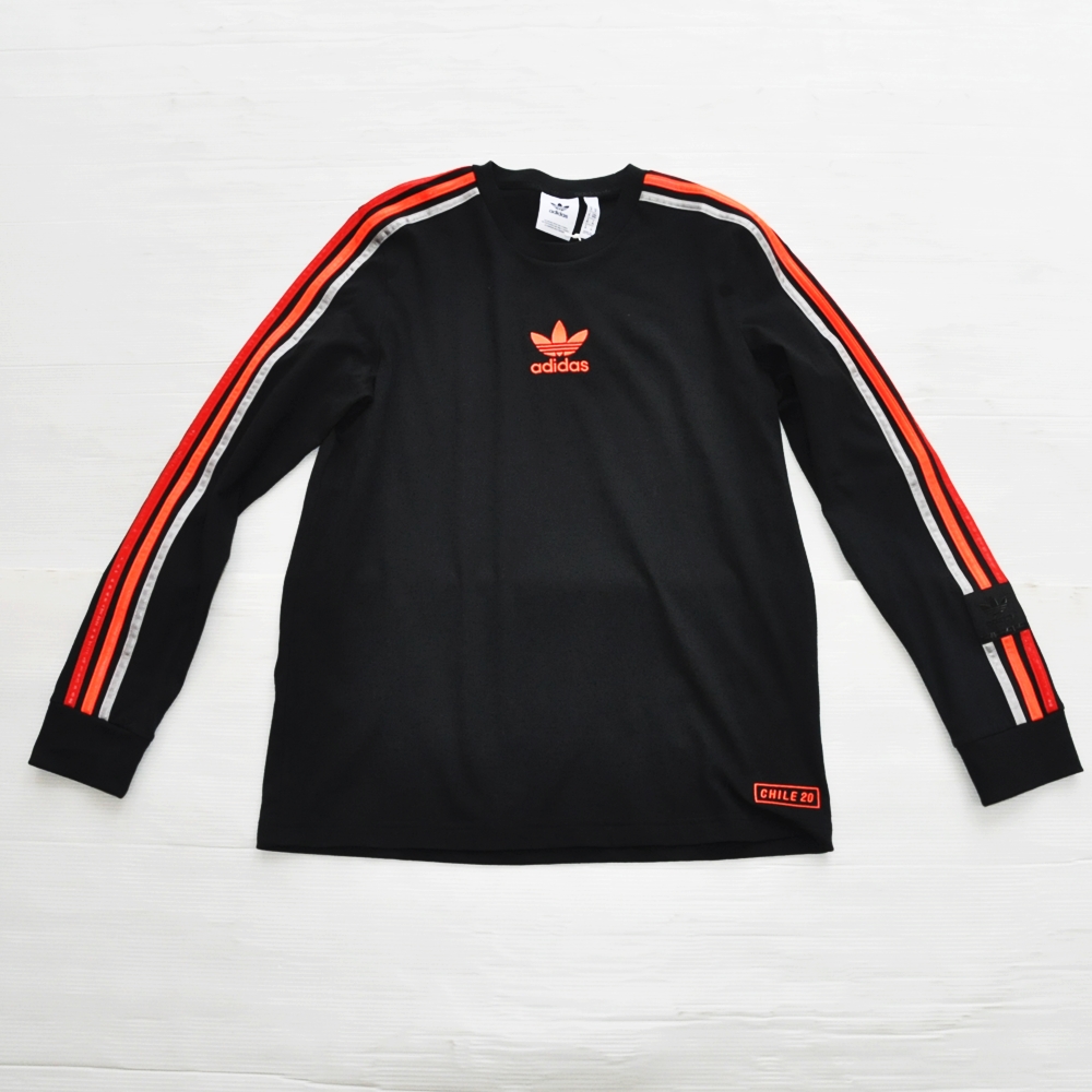 ADIDAS / アディダス adidas Originals LOGO CHILE 20 LONG SLEEVE T-SHIRT BLACK