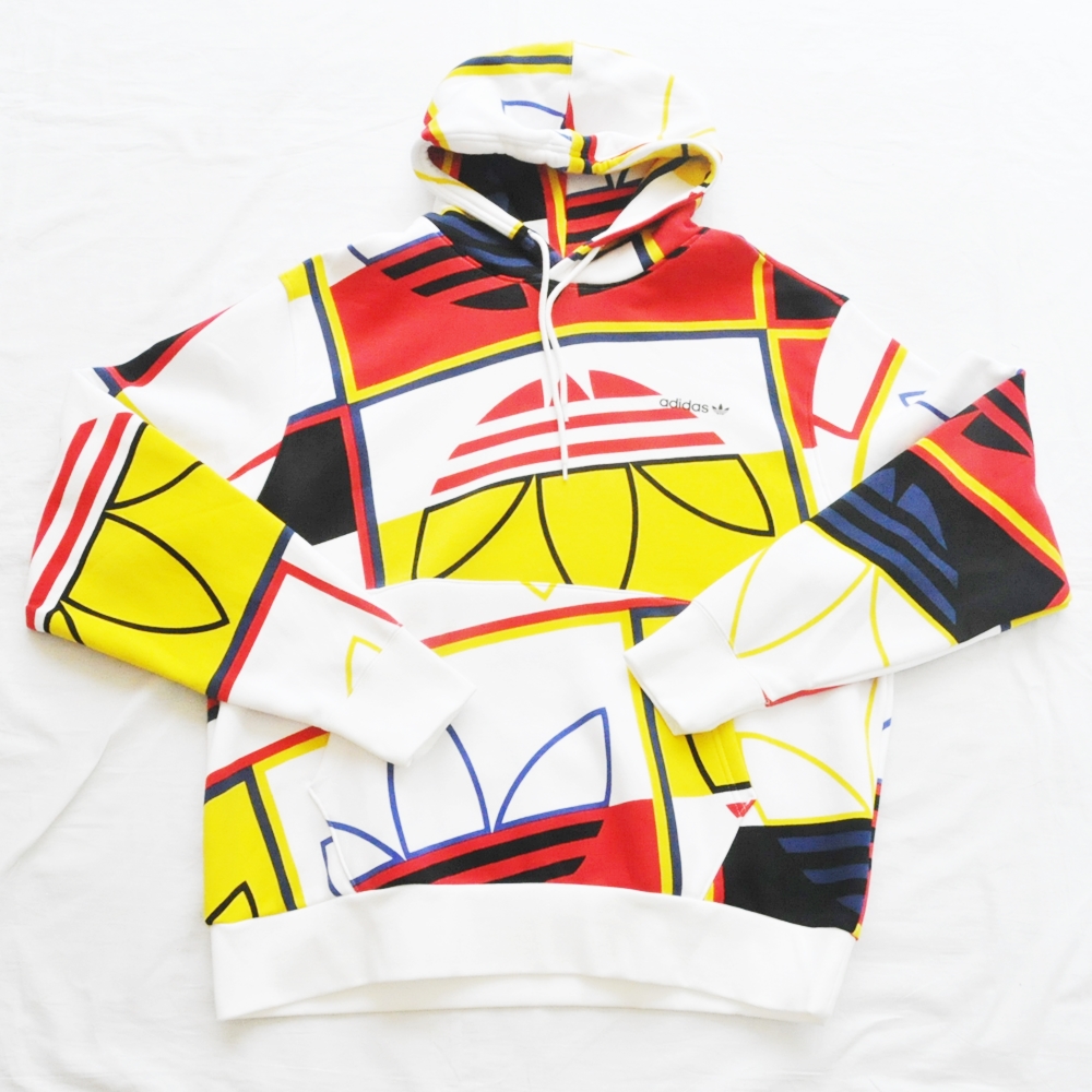 ADIDAS / アディダス adidas originals TREFOIL LOGO TOTAL PATTERN  PULLOVER SWEAT HOODIE BIG SIZE