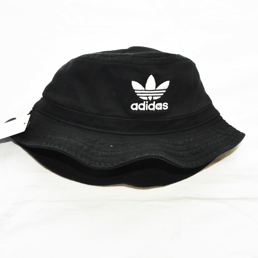 ADIDAS / アディダス TREFOIL LOGO BUCKET HAT BLACK