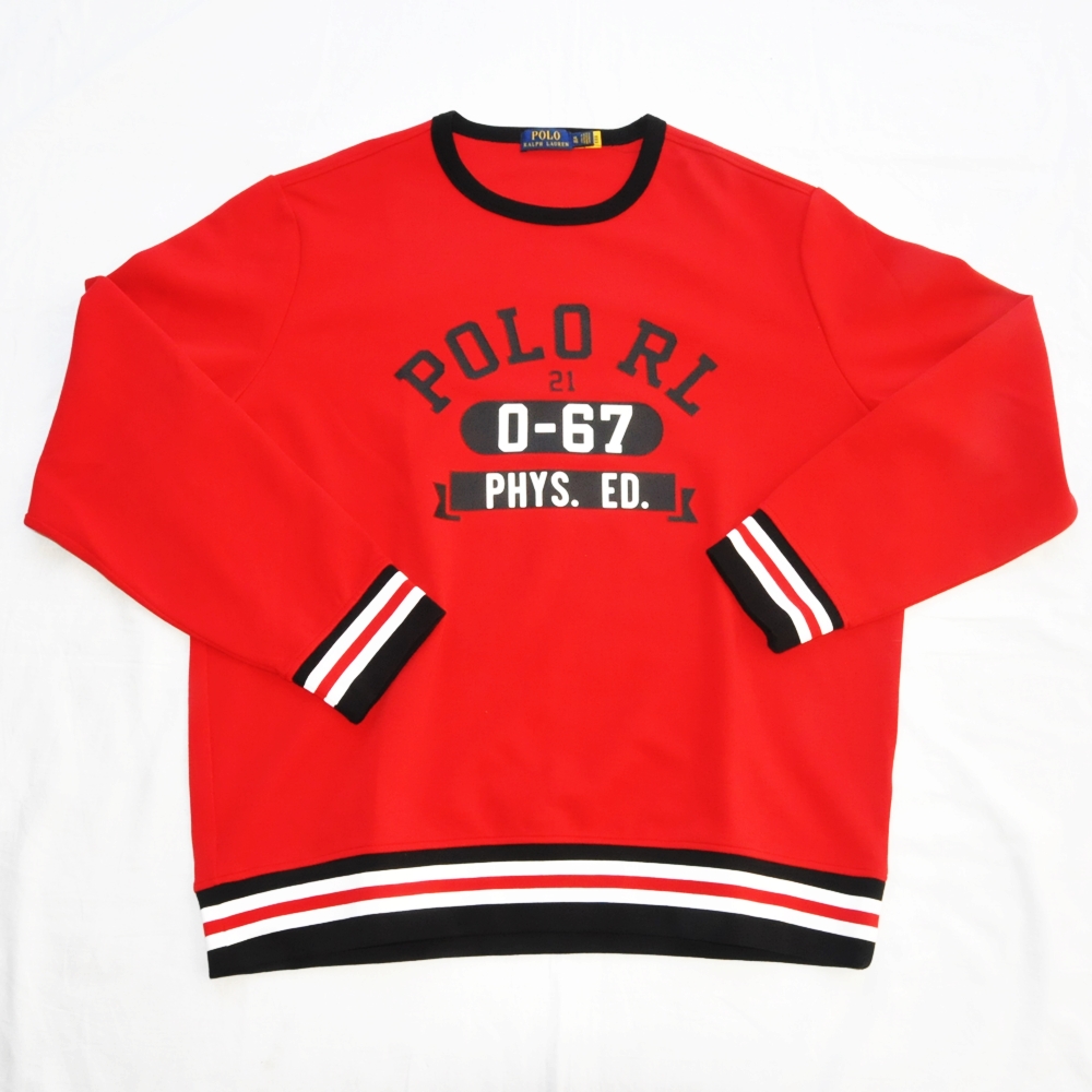 POLO RALPH LAUREN / ポロラルローレン POLO RL LOGO CREW NECK SWEAT RED BIG SIZE