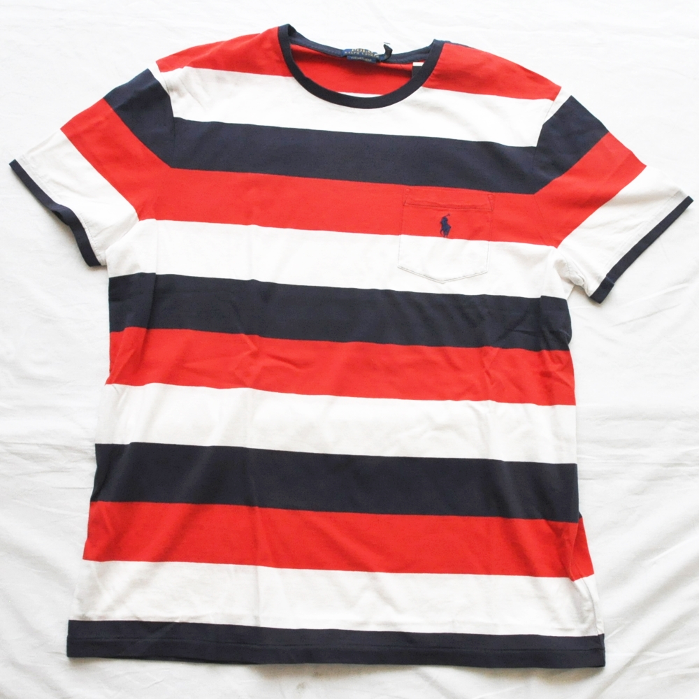 POLO RALPH LAUREN / ポロラルローレン PONY LOGO BORDER POKET T-SHIRT