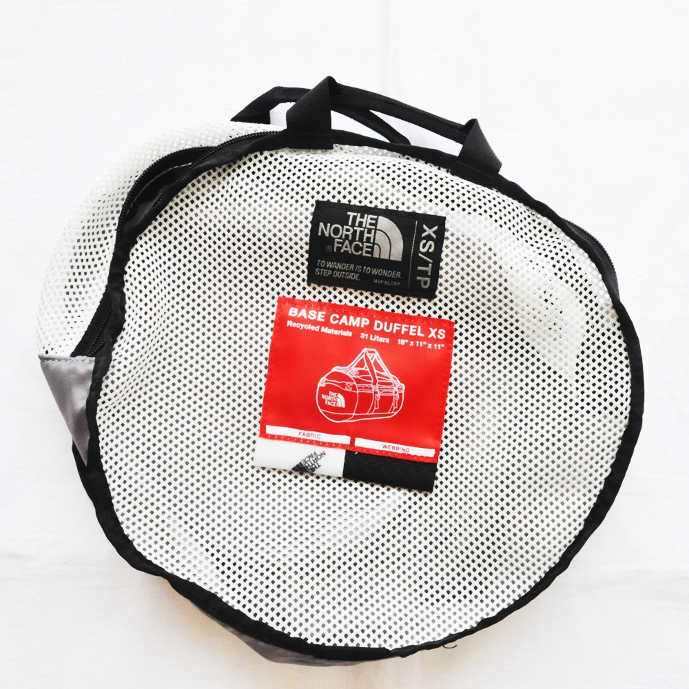 THE NORTH FACE / ザノースフェイス BASE CAMP DUFFLE XS TIN GREY TOSSED LOGO PRINT-7