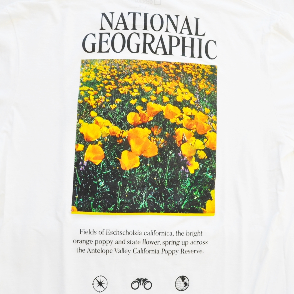 NATIONAL GEOGURAPHIC / ORENGE POPPY PHOTO T-SHIRT-3