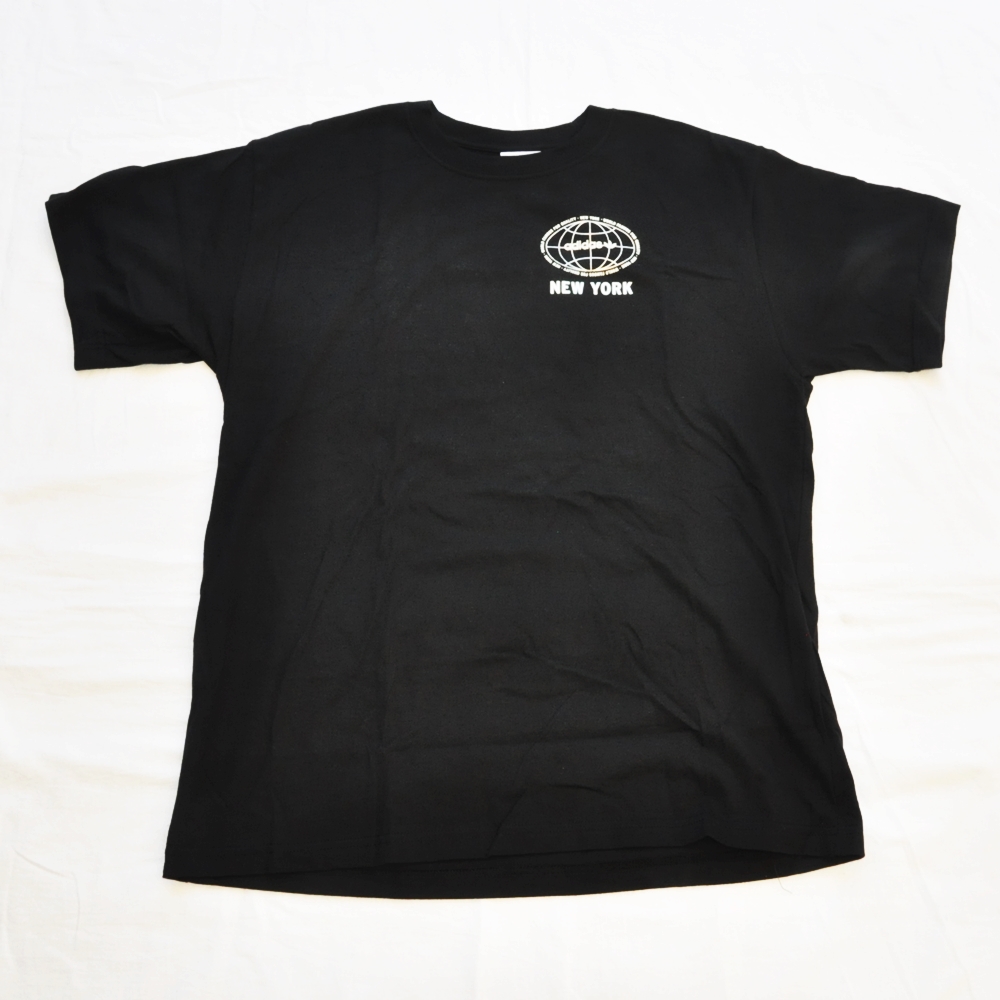 ADIDAS / アディダス NEW YORK WORLD TOUR T-SHIRT BLACK NYC LIMITED BIG SIZE