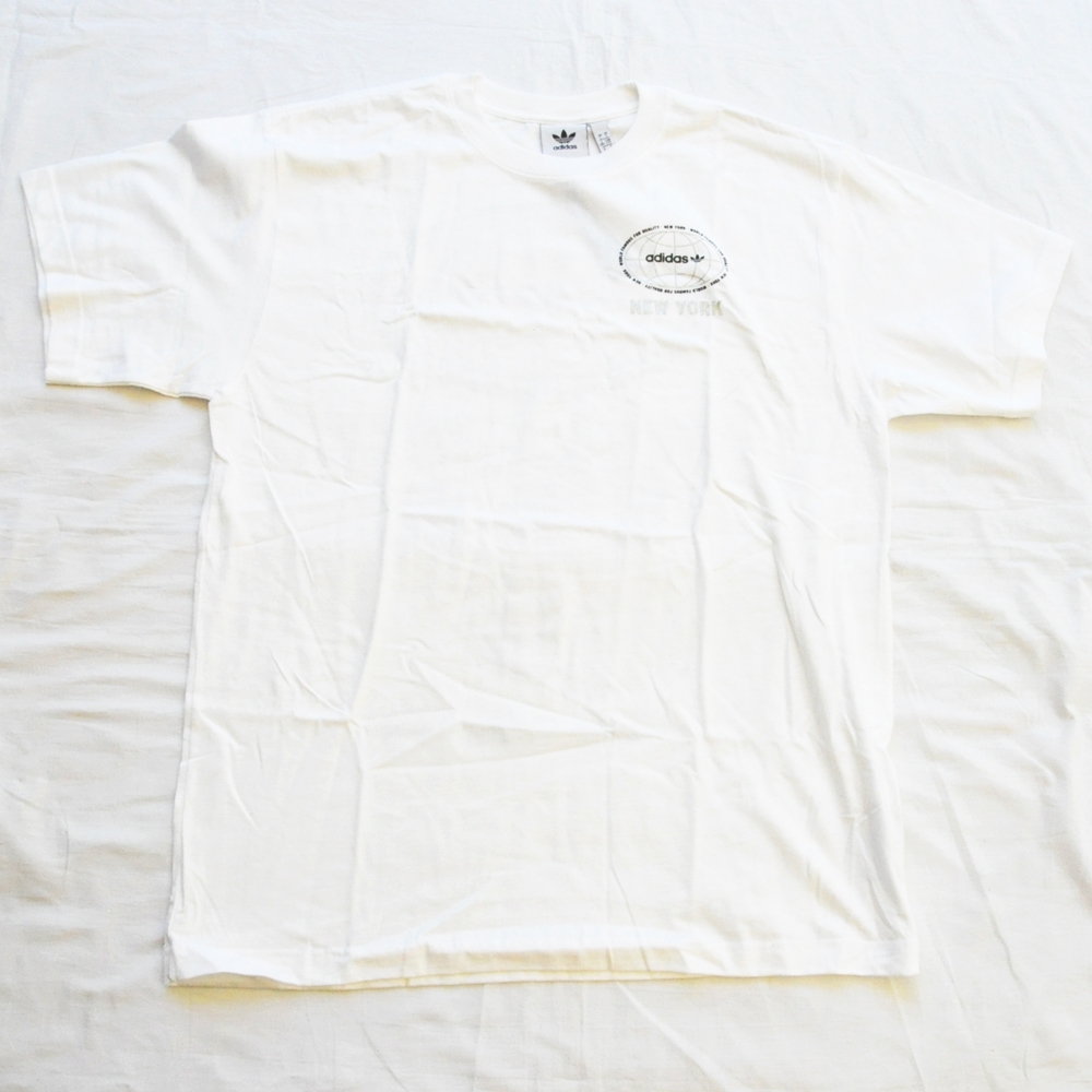 ADIDAS / アディダス NEW YORK WORLD TOUR T-SHIRT WHITE NYC LIMITED BIG SIZE