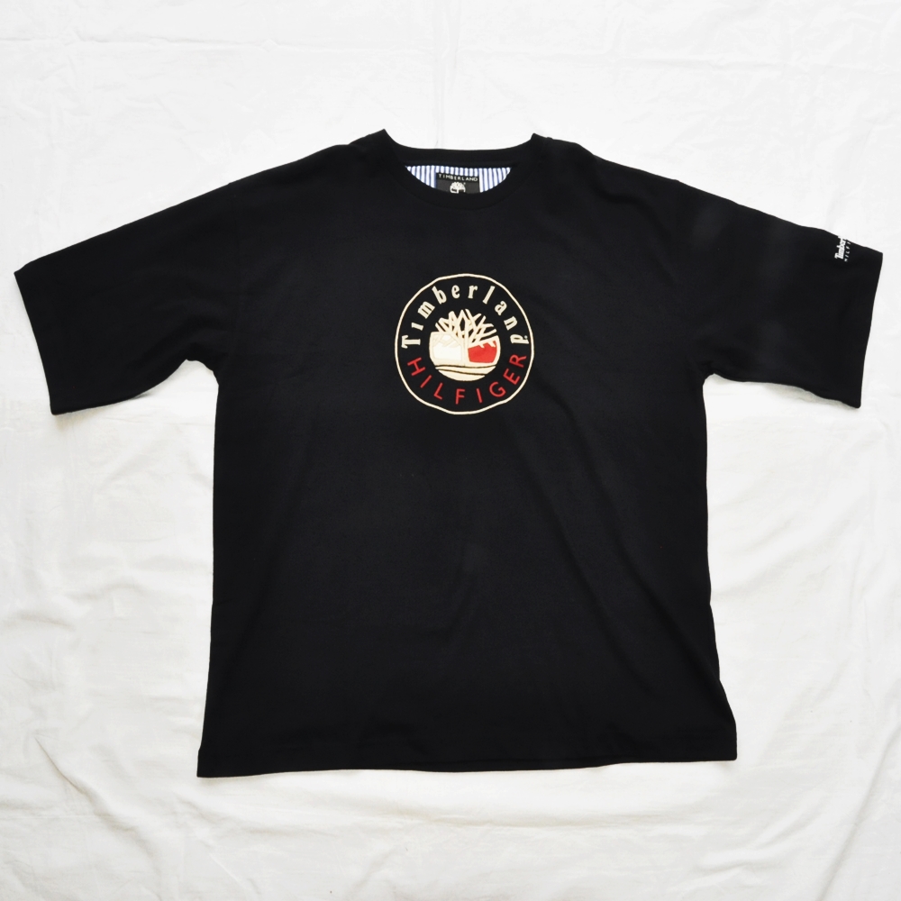 TIMBERLAND / ティンバーランド TIMBERLAND×TOMMY HILFIGER TH X TBL LOGO T-SHIRT NAVY BIG SIZE