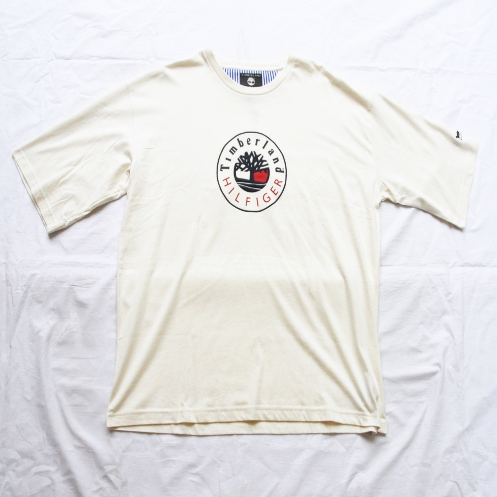 TIMBERLAND / ティンバーランド TIMBERLAND×TOMMY HILFIGER TH X TBL LOGO T-SHIRT WHITE BIG SIZE