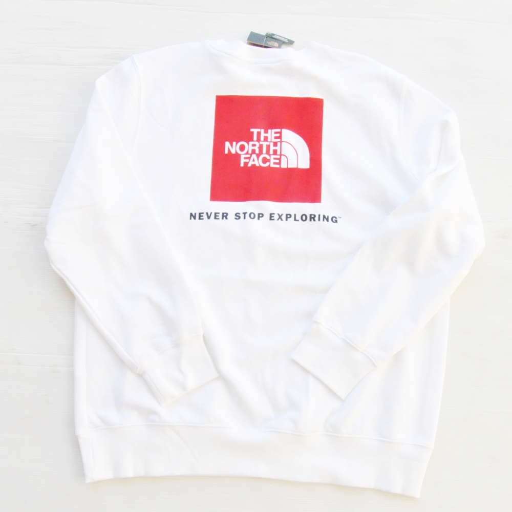 THE NORTH FACE / ノースフェイス BOX LOGO CREW NECK SWEAT WHITE ...